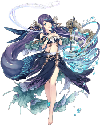 Little Mermaid/minstrel - Sinoalice Little Mermaid (350x416), Png Download