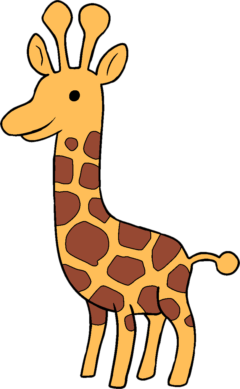 Giraffe - Giraffe With Short Neck Cartoon (811x1313), Png Download