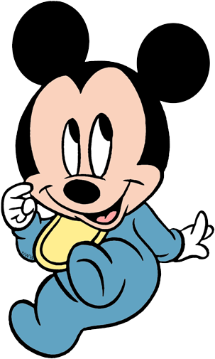 Png Free Download Disney Babies Clip Art Galore - Mickey Mouse Baby Drawing (319x511), Png Download