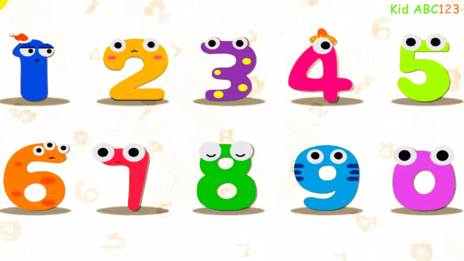 Numbers Free Png Image - Cartoon (1920x1080), Png Download