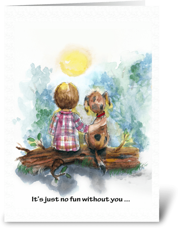 No Fun Without You - Greeting Card (700x792), Png Download