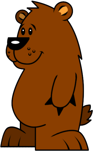 Clip Art Cartoon Teddy Bear Redonkulous Clipart Clipartwiz - Cartoon Bear Standing Up (370x547), Png Download