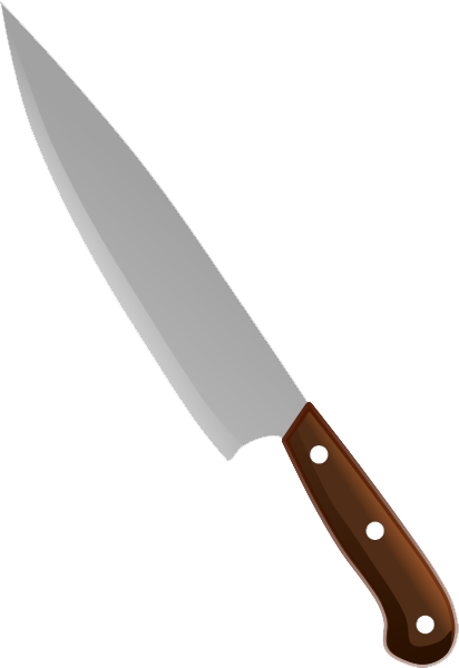 Knife Clipart Transparent - Knife Clipart (412x600), Png Download