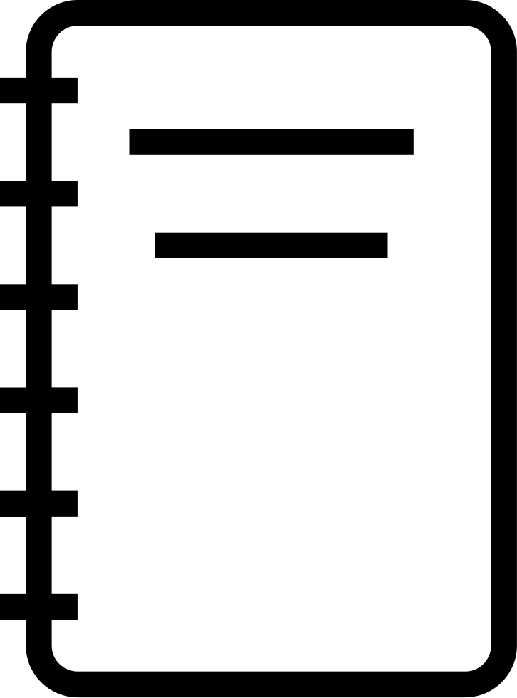 Png File Svg - Notebook Outline Transparent Background (726x981), Png Download