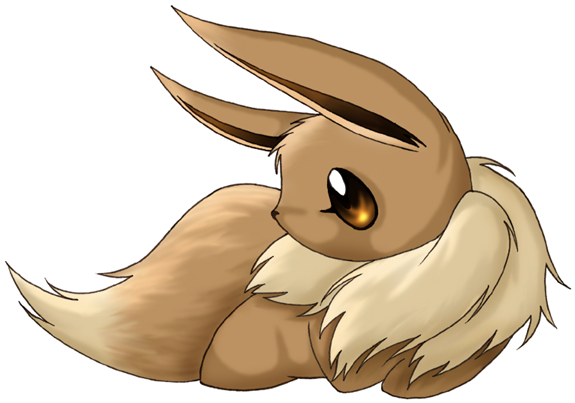 Eevee Drawing Sad - Cute Eevee (600x430), Png Download