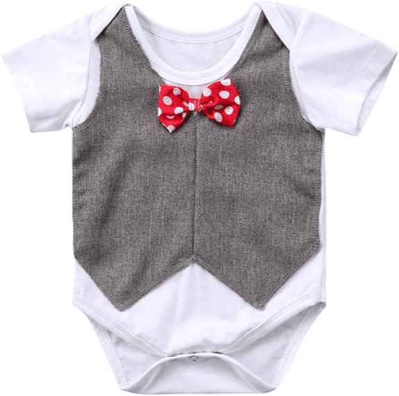 Petite Bello Bodysuit 0-6 Months Vest Bowtie Bodysuit - Jumpsuit (600x600), Png Download