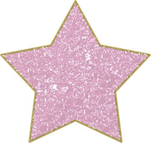 Gold Star Clipart Top Left Clipartfest - Pink And Gold Star (500x472), Png Download