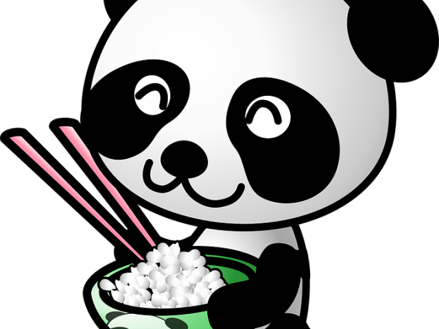 Panda Clipart Food - Panda Clip Art (640x480), Png Download