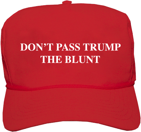 Image Via Dontpasstrumptheblunt - Trump Smokes Mids Shirt (600x600), Png Download