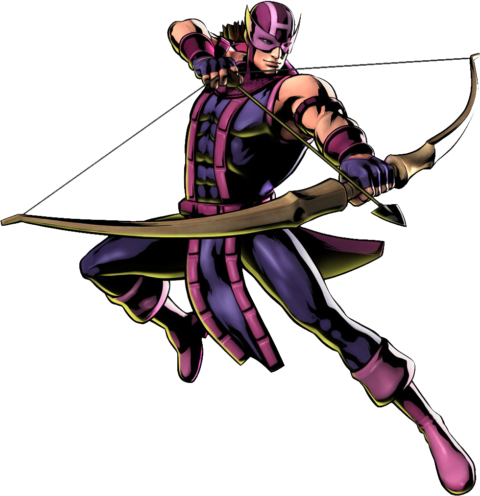 Bow Clipart Hawkeye - Ultimate Marvel Vs Capcom 3 (1000x1040), Png Download