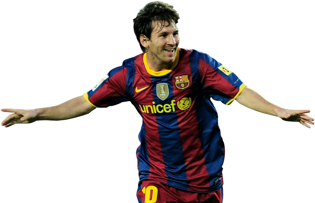 Drawing Messi Celebration - Lionel Messi Barcelona (1351x800), Png Download