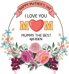 Mother Day Flowers Decoration Label Badge, Mothers - Mother's Day (360x360), Png Download