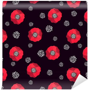 Seamless Abstract Watercolor Poppies Pattern - Watercolor Painting (400x400), Png Download