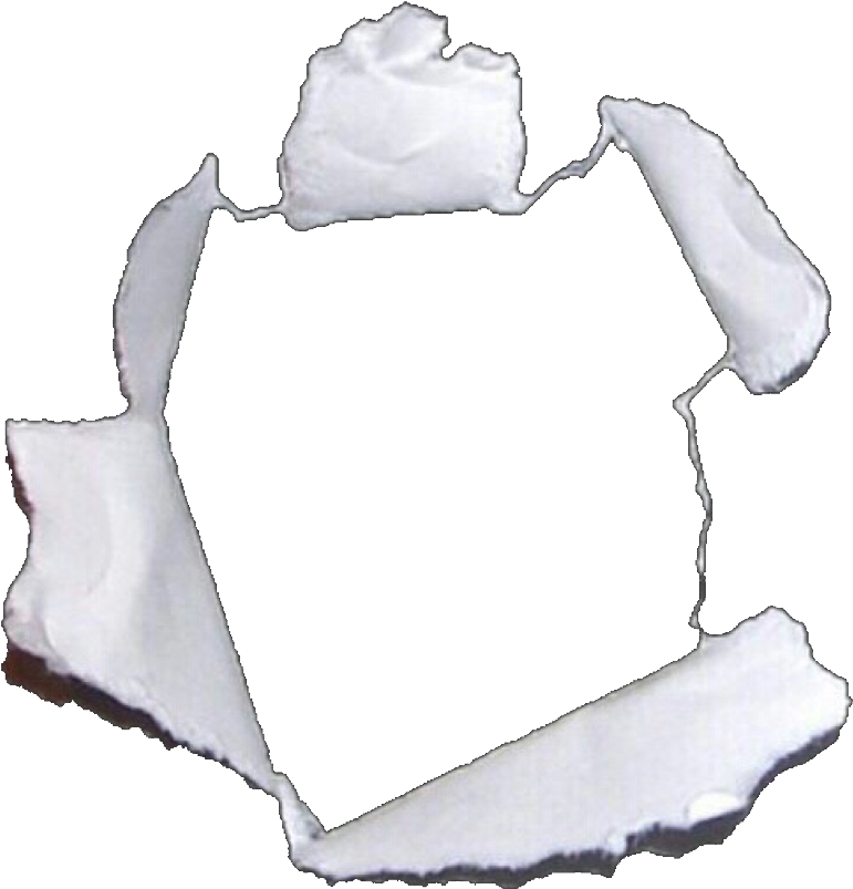 Hole Tear Paper Frame Niche White Whitetheme Whiteaesth - Transparent Torn Paper Png (1149x1024), Png Download