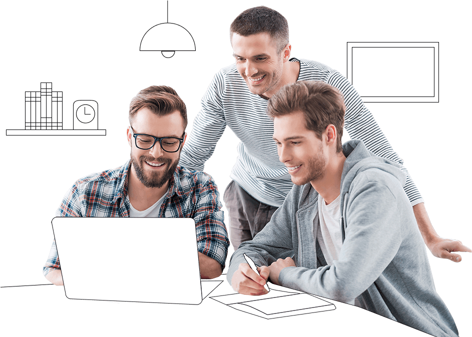And Paying A Very Small Amount For It - Men In Working Place (1008x673), Png Download