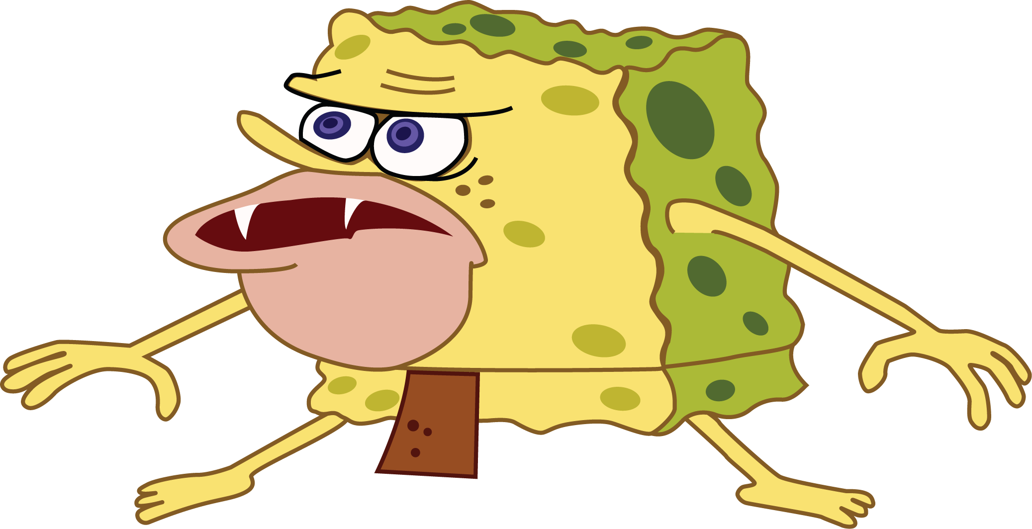 222kib, 2075x1064, 604 - Caveman Spongebob (2075x1064), Png Download