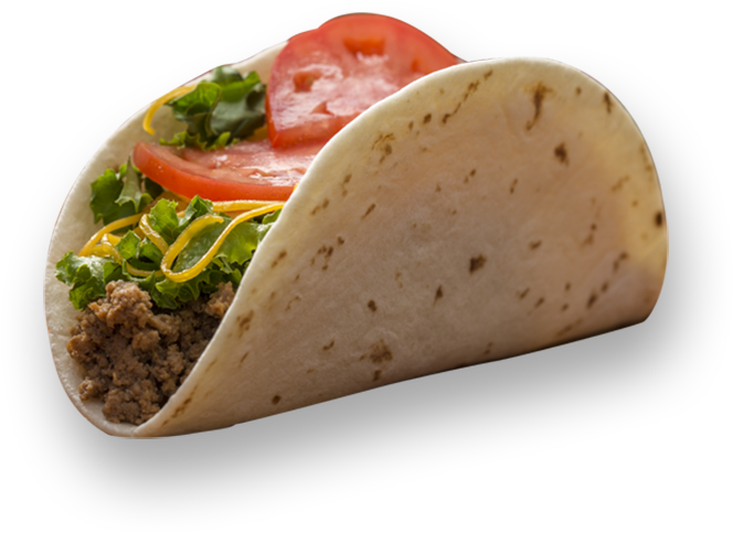 Soft Taco - Tacos With Beef Lettuce And Tomatoes (835x652), Png Download