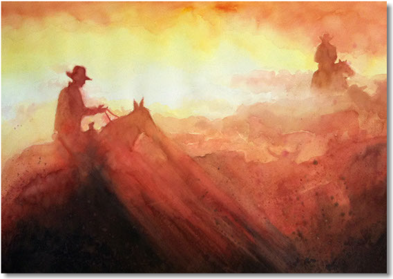 Original Traditional Watercolors By Gregory Effinger - Painting (570x576), Png Download