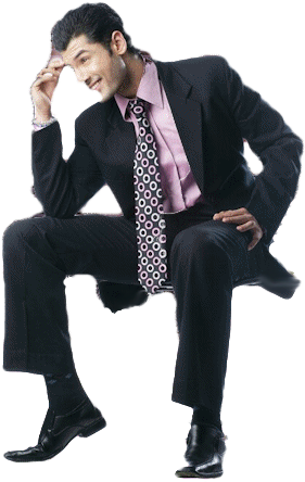 Sitting Businessman Png - Business Man Sitting Png (352x476), Png Download