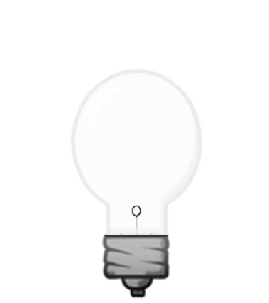 Glowing Lightbulb - Circle (439x476), Png Download