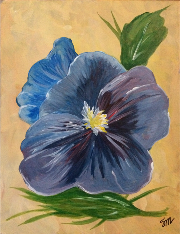 “blue Pansy” - Malva (1080x810), Png Download