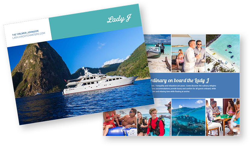 Yacht Brochure Lady J 142 - Yacht (858x500), Png Download