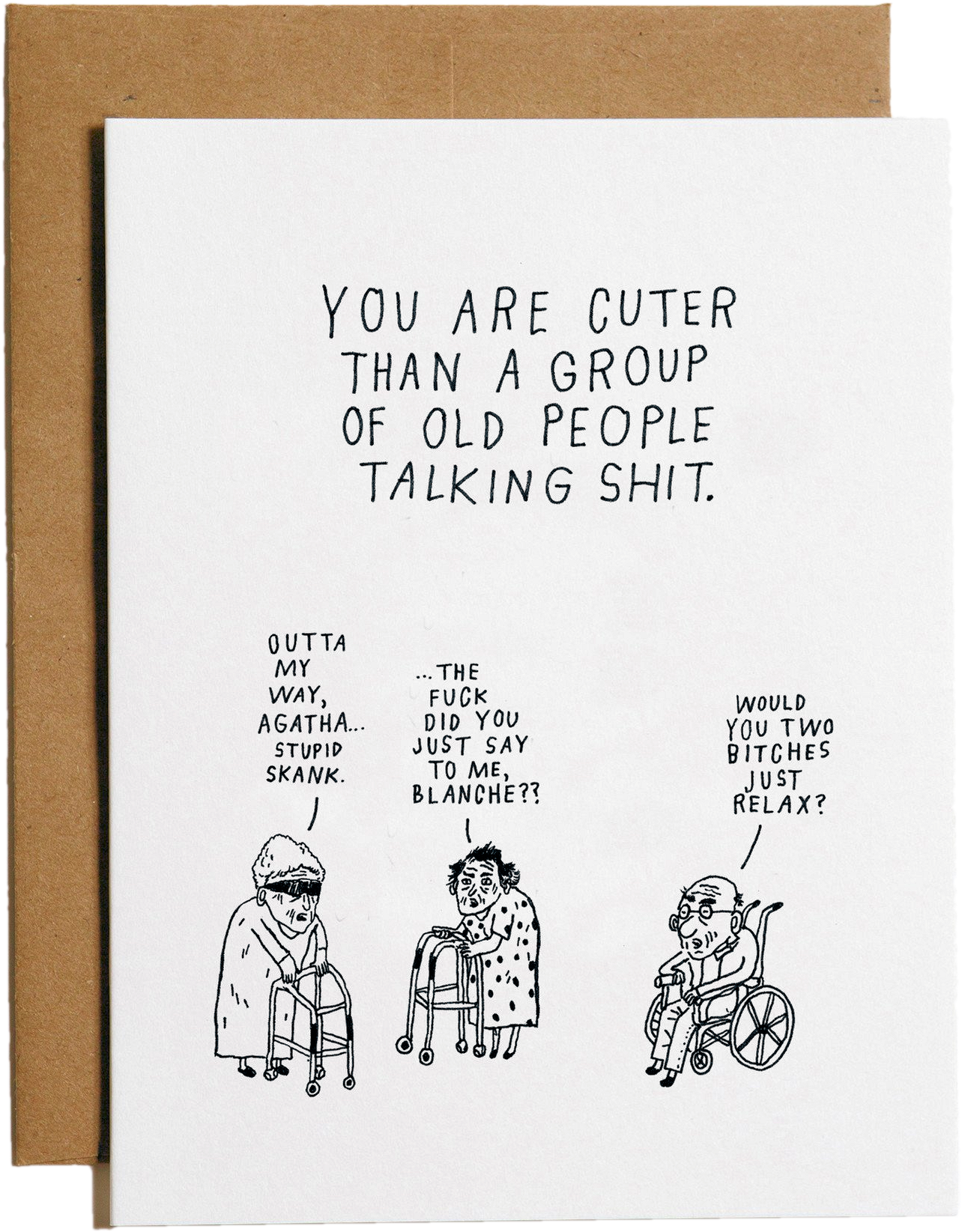 Mountain Vs Plains - Mountain Vs. Plains - Old People Talking Sh*t Card (1679x1683), Png Download