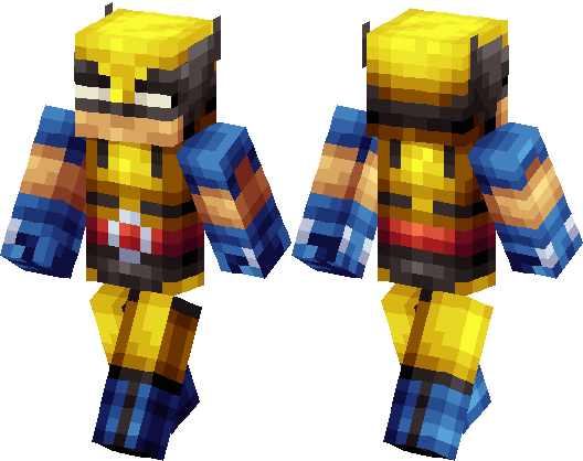 Wolverine - Skin Super Heroes Minecraft (528x418), Png Download