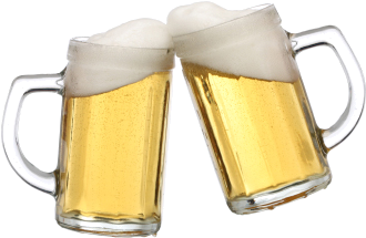 Bedroom To Courtroom - Beer Mugs Cheers Png (364x330), Png Download