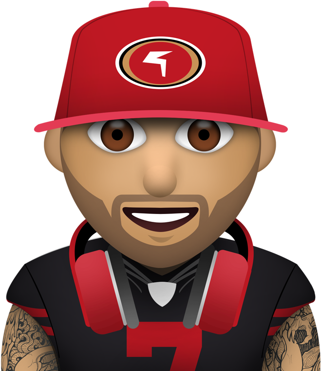 A Little Dab Here - Colin Kaepernick Emoji (800x800), Png Download