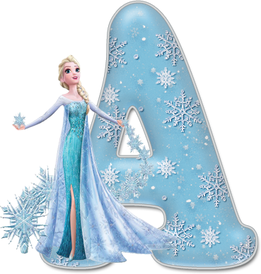 Alfabeto De Elsa Con Vestido De Gala - Disney Frozen Elsa The Snow Queen Let (369x388), Png Download