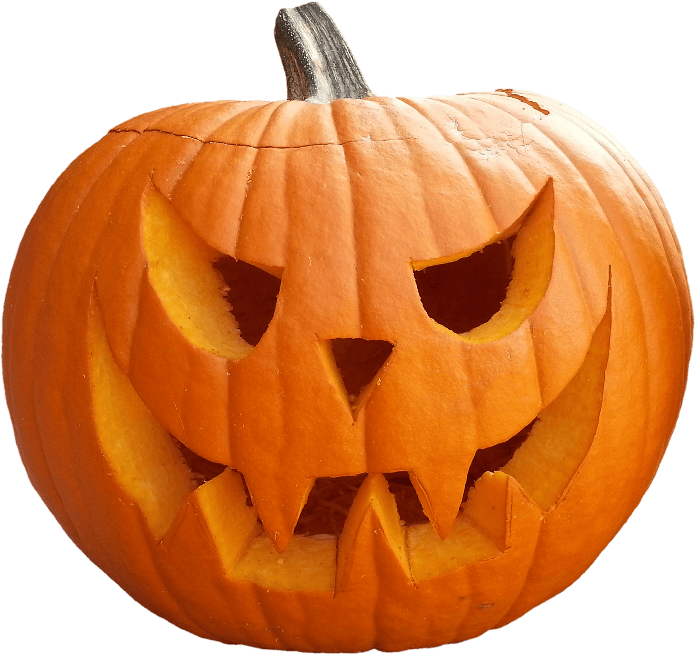 Carved Pumpkin (400x372), Png Download