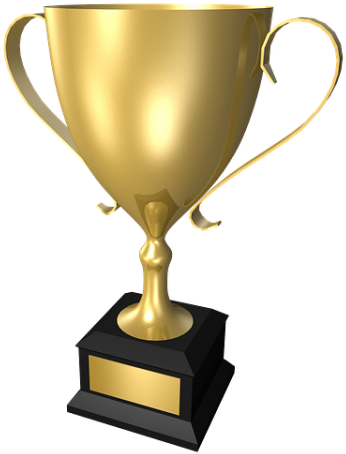Golden Cup Trophy Png Free Download - Award Reward (600x600), Png Download