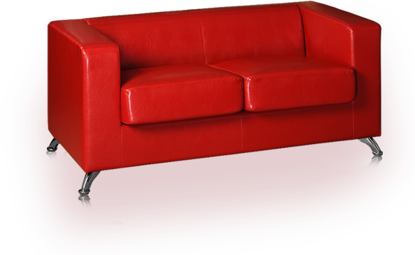 Red Sofa Png Image - Red Couch Transparent Png (656x374), Png Download