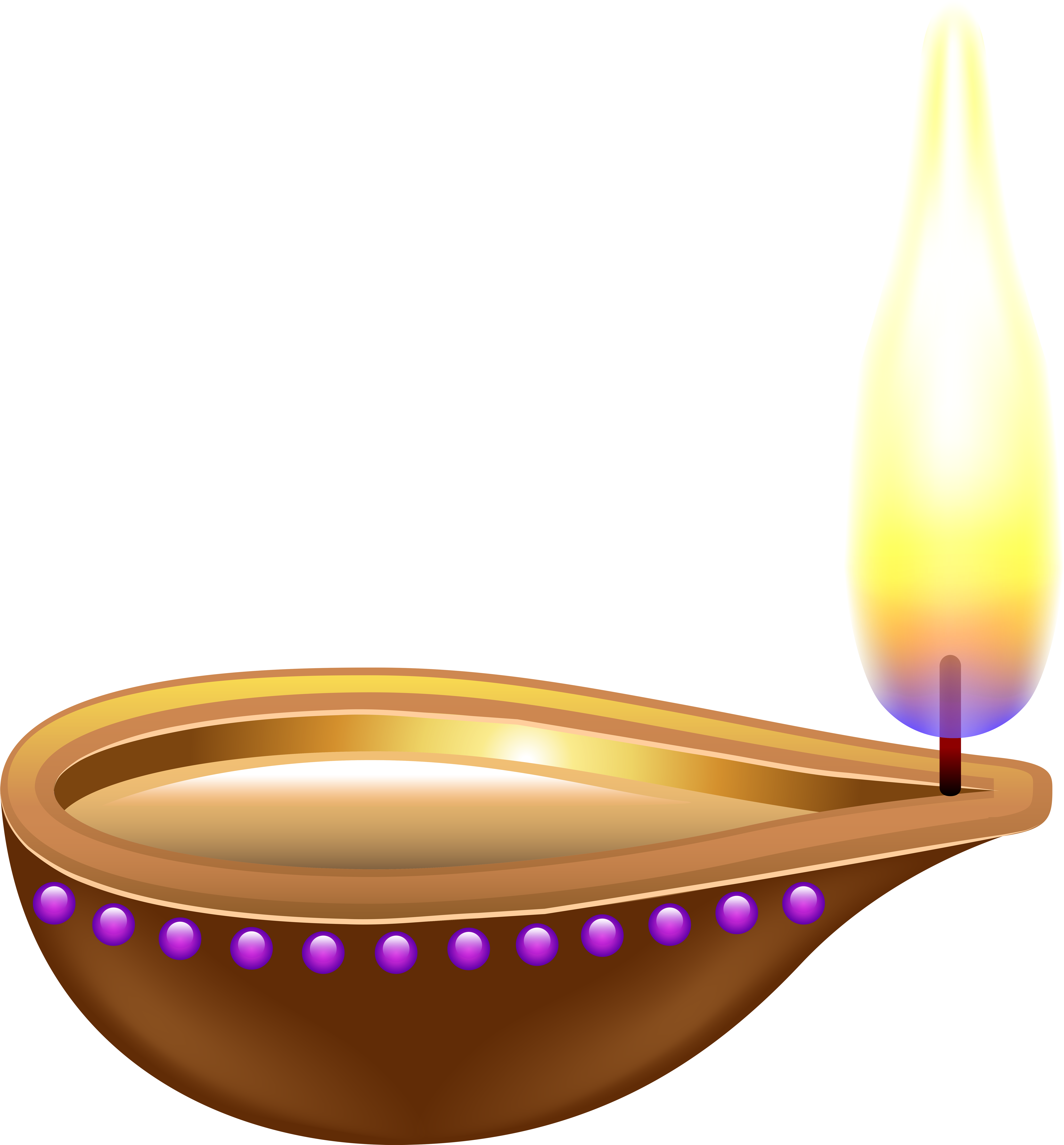 Diwali Diya Clip Art India Candle Transparent (7000x7309), Png Download