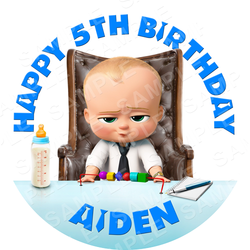 Boss Baby Edible Cake Topper - Boss Baby Cake Topper (500x500), Png Download