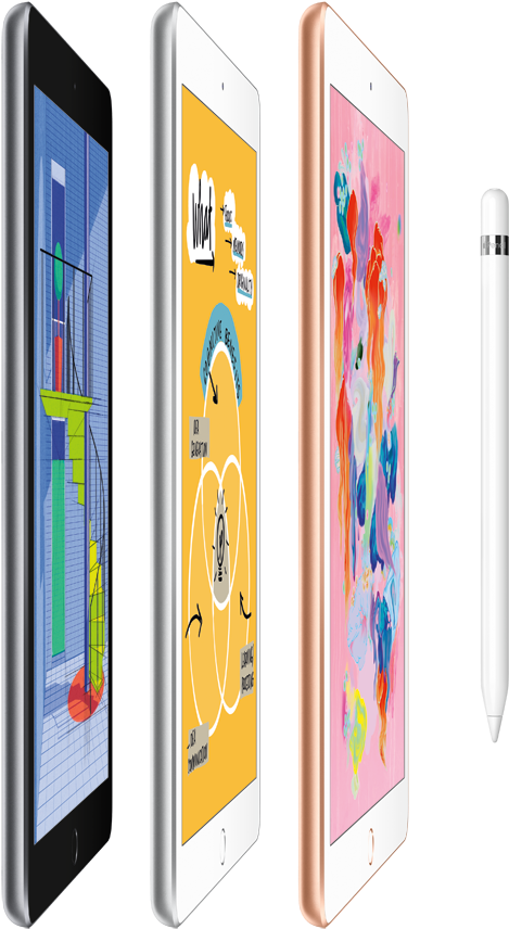 Ipad 6th Generation With Pencil (623x1017), Png Download