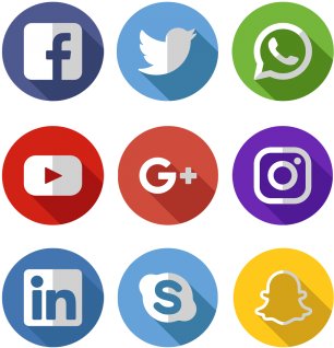 Social Media Icons, Social Media Icons, Facebook, Twitter - Iconos De Redes Sociales Png (360x360), Png Download