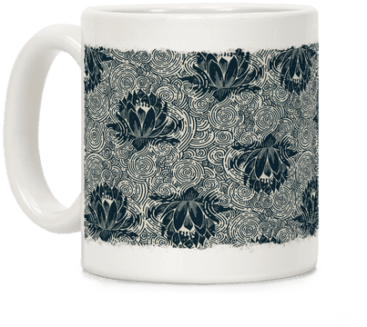 Lotus Flower Pattern Coffee Mug - Beer Stein (484x484), Png Download