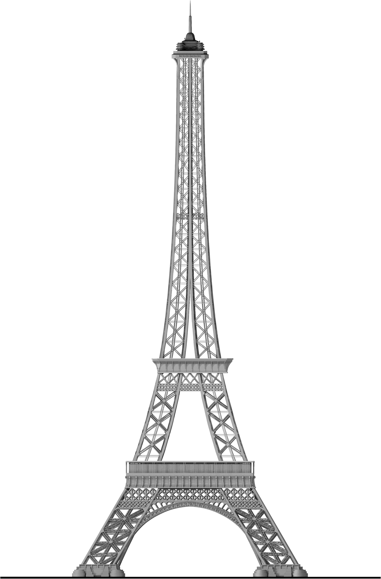 Eiffel Tower Statue Of Liberty - 7 Wonders Of The World Drawing (493x750), Png Download