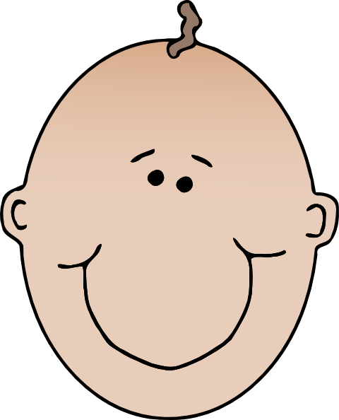 Vector Transparent Stock Baby Face Clipart Cartoon Face No Hair Full Size Png Download Seekpng