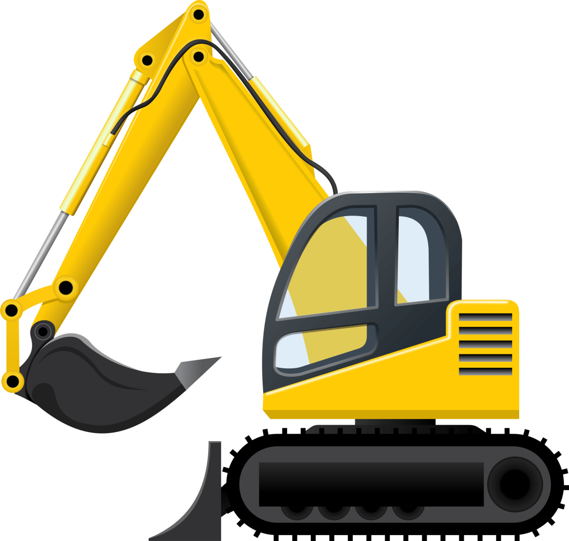 Construction Clipart Public Work - Excavator Clipart (800x760), Png Download