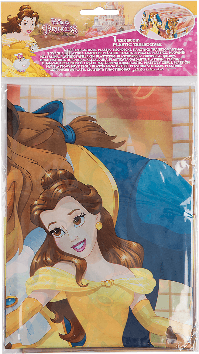 Beauty & The Beast Table Cover - Beauty And The Beast 5th Birthday Card (1400x1400), Png Download