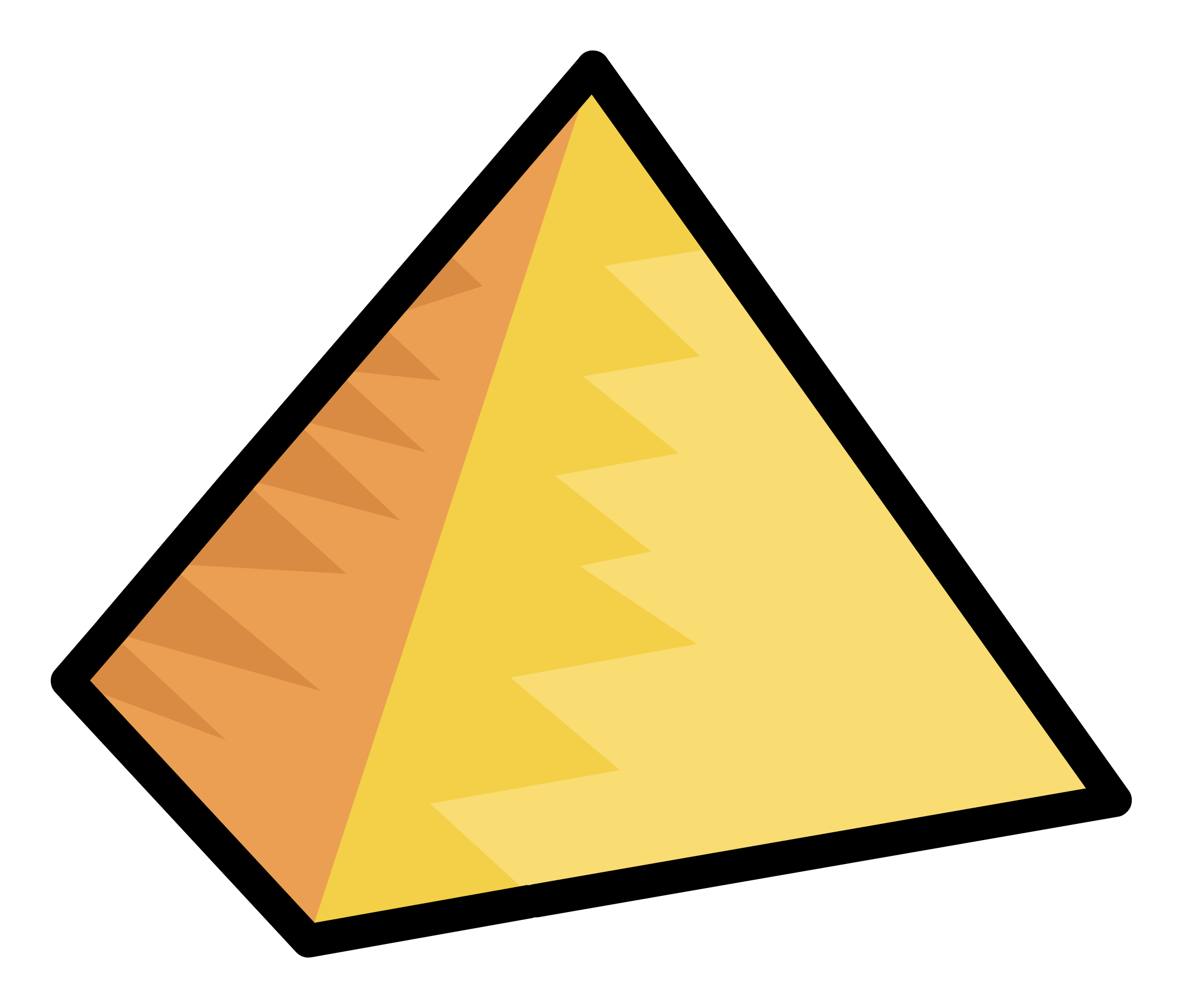 Pyramid Pin - Png - Pyramid Emoji Transparent (2119x1807), Png Download