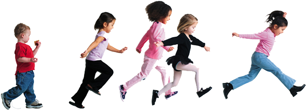 Children Running Png Vector Library Stock - Kids Running Transparent (640x320), Png Download