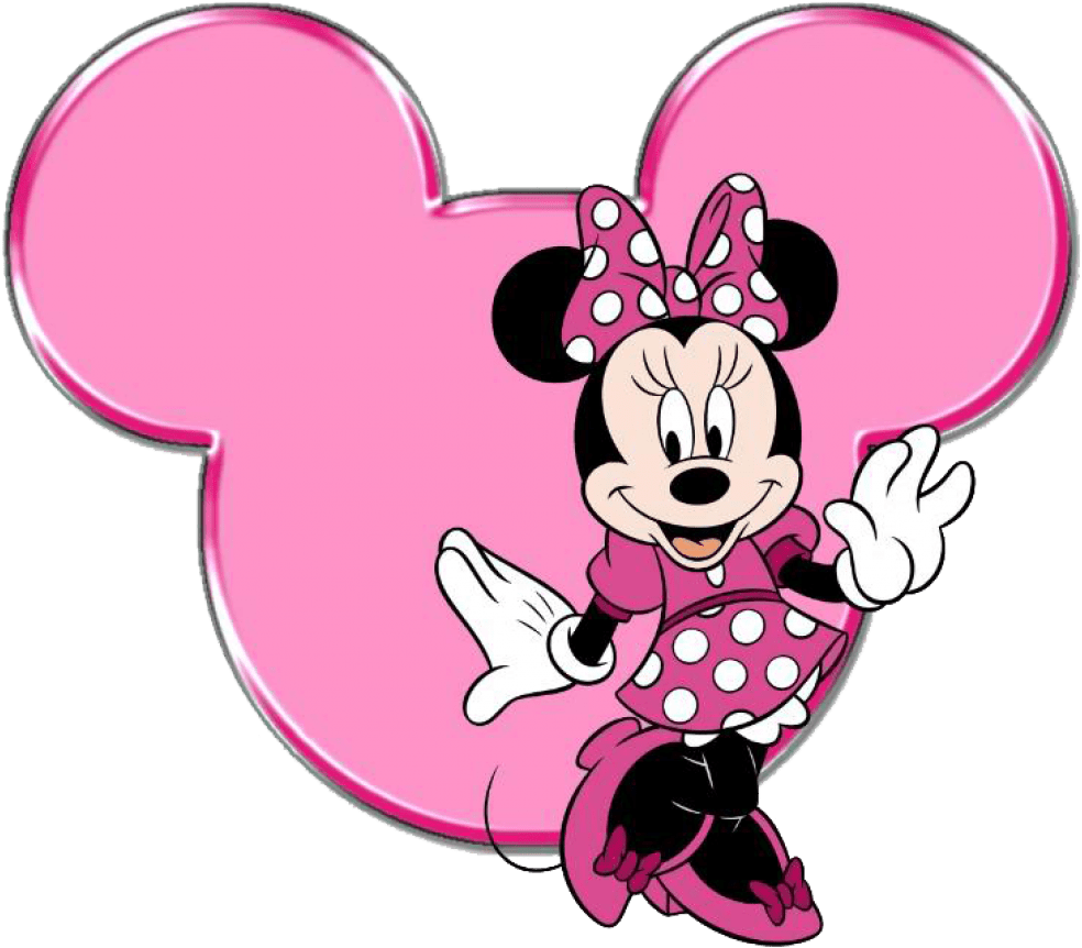 Minnie Mouse Png Transparent Image - Pink And White Minnie Mouse (761x673), Png Download