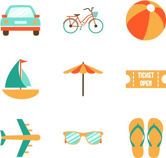 Summertime Collection - Summer Icon Vector Png (600x564), Png Download