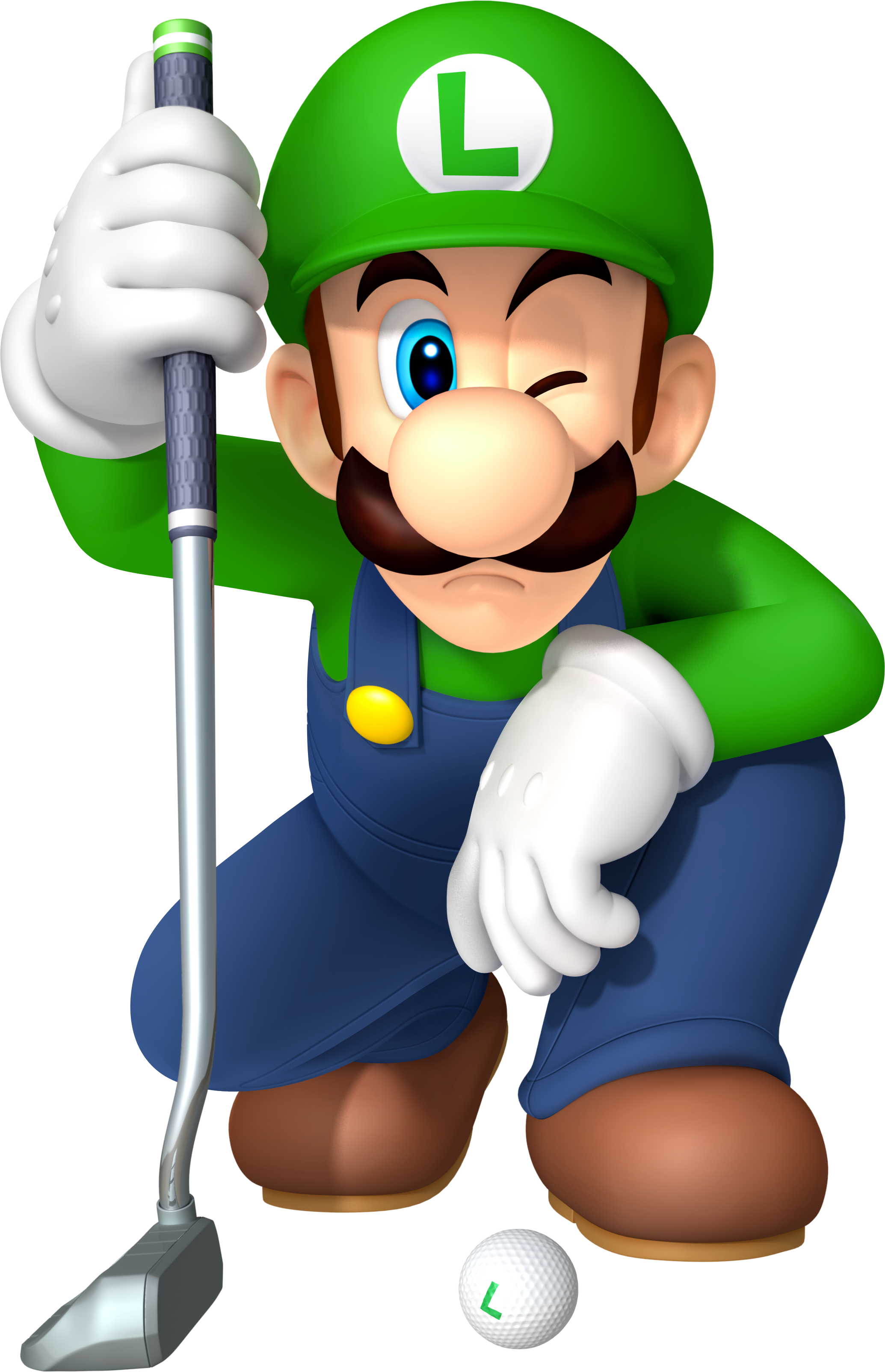 Mario Golf Png - Mario Golf World Tour Luigi (309x479), Png Download