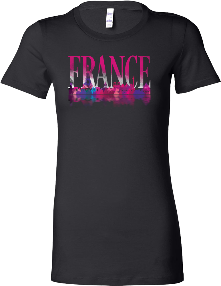 France Skyline Watercolor Horizon Sunset Love Everything - Pug Shirt - This Is My Pug Hair Shirt - Dog Lover Gift (1000x1000), Png Download
