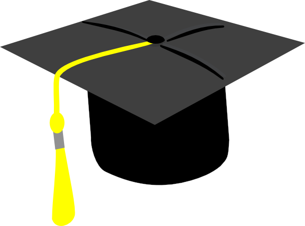 Graduation Clipart - Graduation Cap Green Tassel (600x444), Png Download